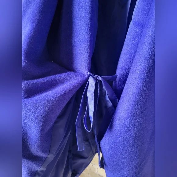 Vintage Jessica London Cobalt Blue  Asymmetrical Coat Jacket Size 24 - Picture 4 of 10